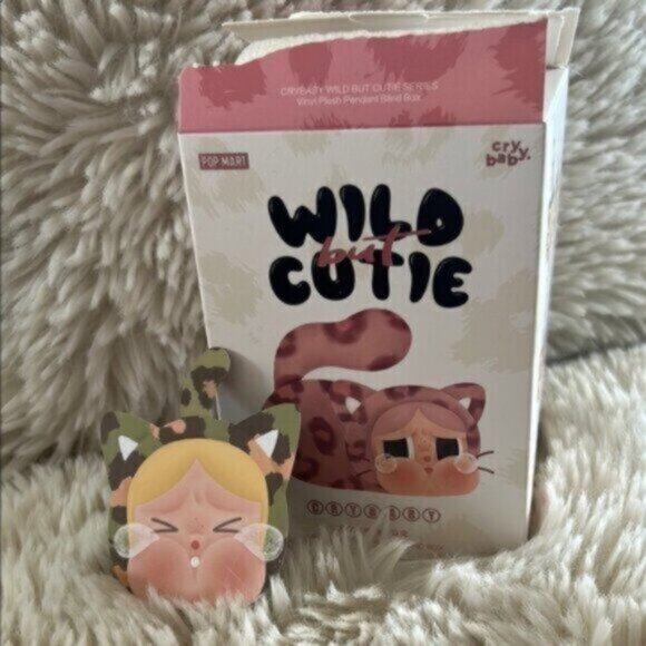 Pop Mart Cry Baby Wild But Cutie CAMO CUTIE keychain pendant NEW - Picture 1 of 4